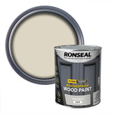 Ronseal 10 Year Weatherproof Wood Paint Satin Grey Stone 750ml
