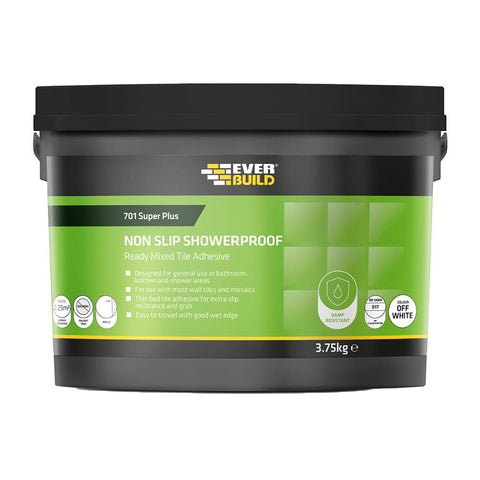 Everbuild 701 Non-Slip Ready Mixed Tile Adhesive – White 3.75kg