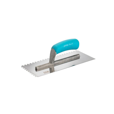 OX Trade Notched Stainless Steel Tiling Trowel 8mm