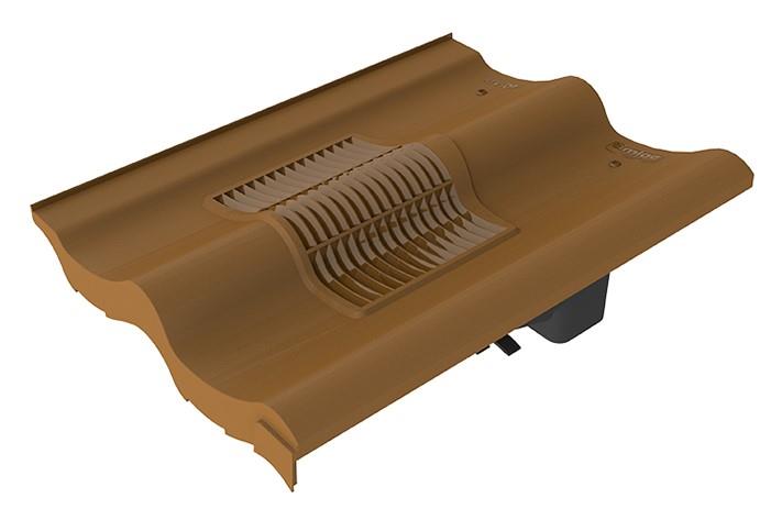 Timloc Brown Double Pantile Tile Vent