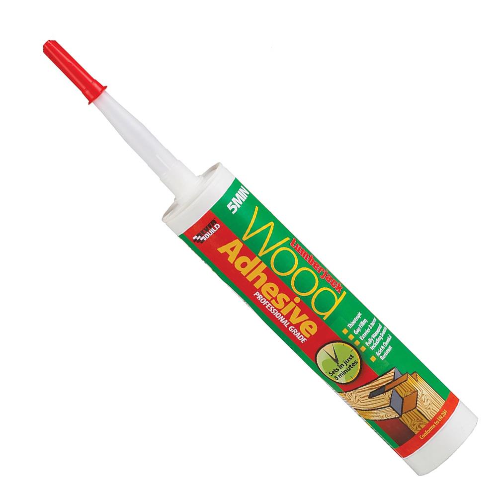 Everbuild Lumberjack 5 Minute PU Wood Adhesive Gel 310ml