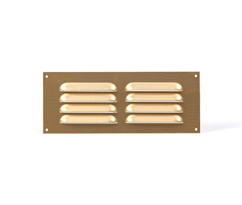 Timloc 9 x 3 Brass Anodised Internal Metal Grille & Louvre Vent