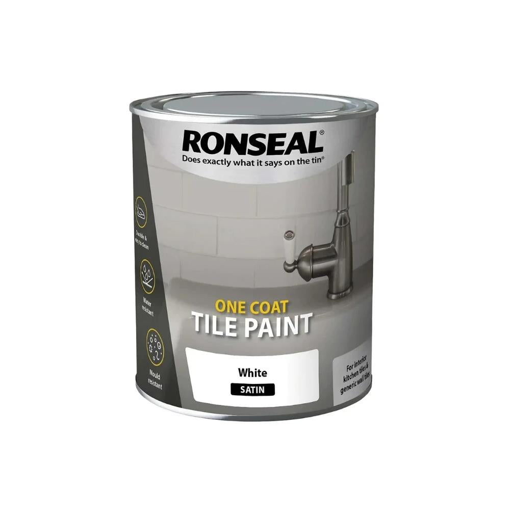 Ronseal One Coat Water-Based Tile Paint Satin 750ml