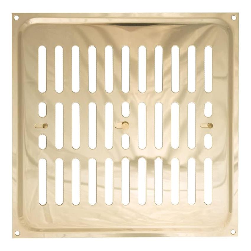 Timloc 9 x 9 Polished Brass Internal Hit & Miss & Louvre Vent