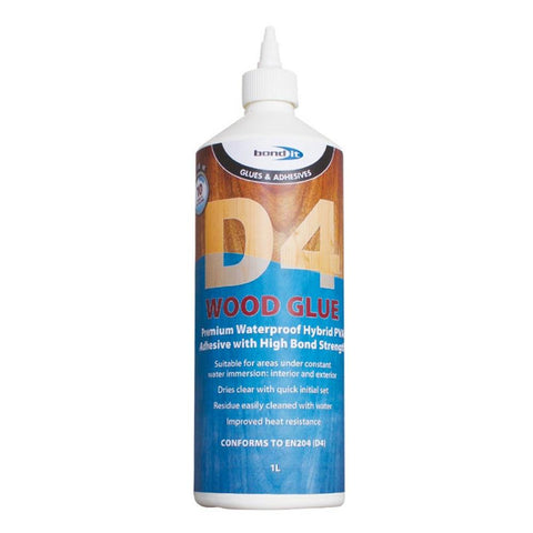 Bond It D4 Professional Wood Adhesive Clear 1L