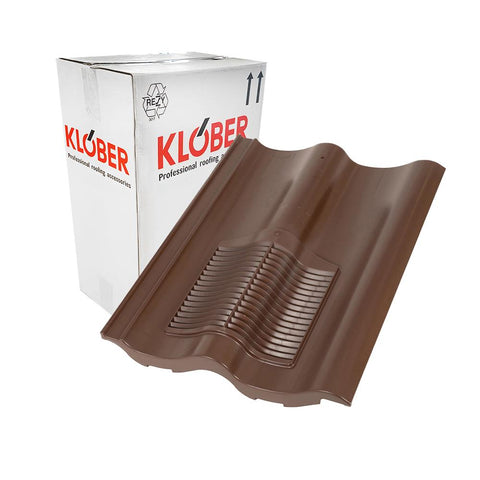Klober Double Pantile Vent - Brown KG9858-3-0247 (Box of 10)