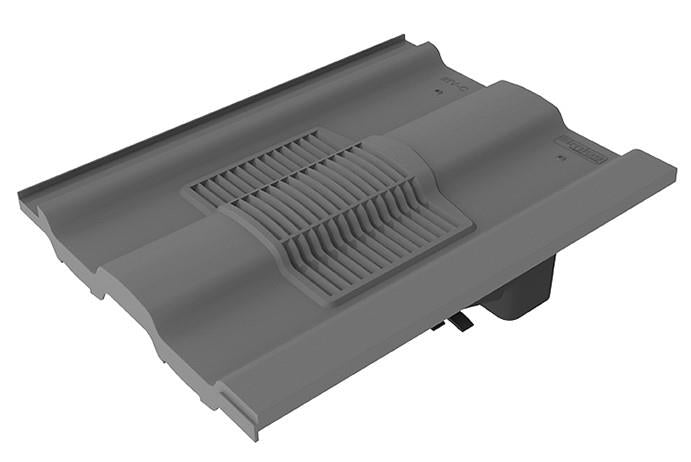 Timloc Grey Double Pantile Tile Vent