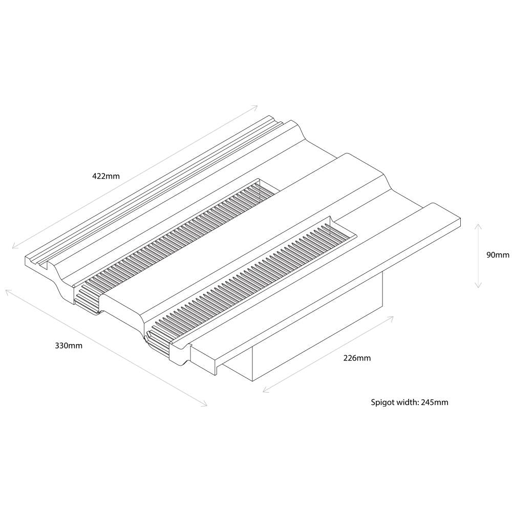 Hambleside Danelaw Slate Grey TV15/4 Tile Vent