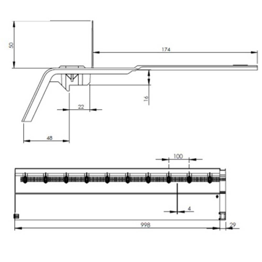 Timloc 3014C Over Fascia Ventilation System 1M - Black