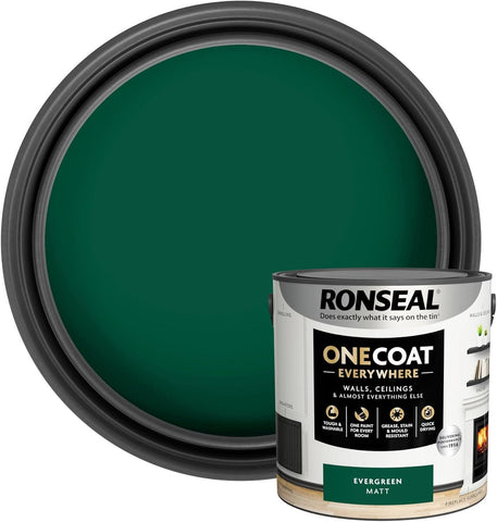 Ronseal One Coat Everywhere Quick Dry Matt Paint - All Colours - 2.5L