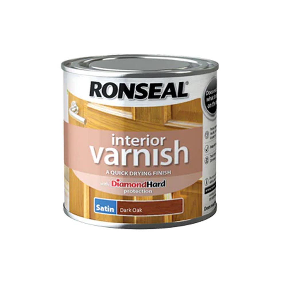 Ronseal Interior Varnish Dark Oak Satin 250ml