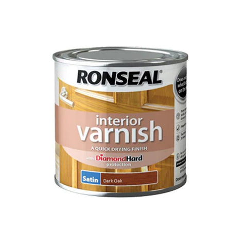 Ronseal Interior Varnish Dark Oak Satin 250ml