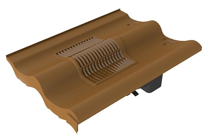 Timloc Brown Double Roman Tile Vent