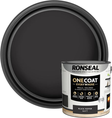 Ronseal One Coat Everywhere Quick Dry Matt Paint - All Colours - 2.5L