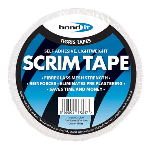 Bond It Lightweight Scrim Tape White 48mm x 90m