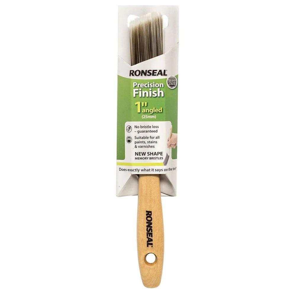 Ronseal Precision Finish Brush - 1 Inch Angled (25mm)