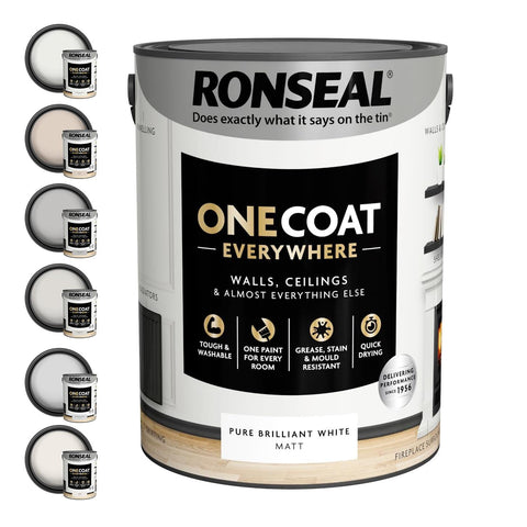 Ronseal One Coat Everywhere Quick Dry Matt Paint - 5L