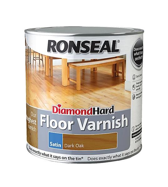 Ronseal Dark Oak Diamond Hard Floor Varnish - Satin 2.5L