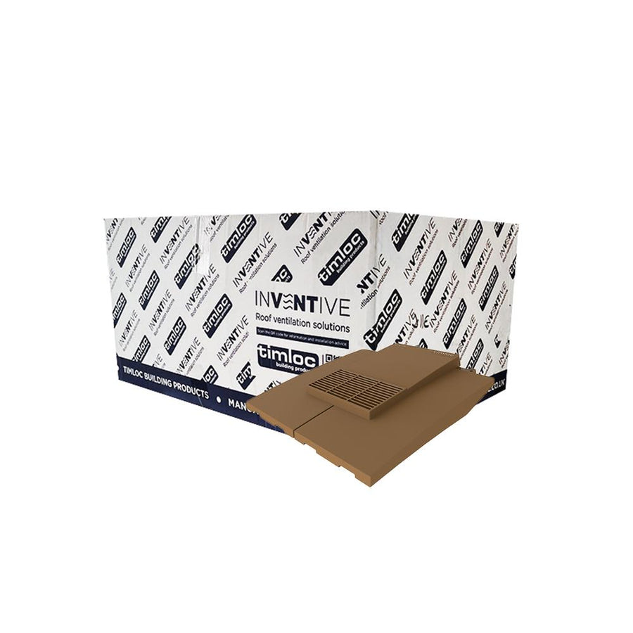 Timloc Plain Tile Vent Brown (Box of 14)