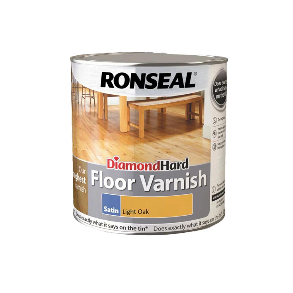 Ronseal Diamond Hard Floor Varnish Rich Light Oak 2.5L