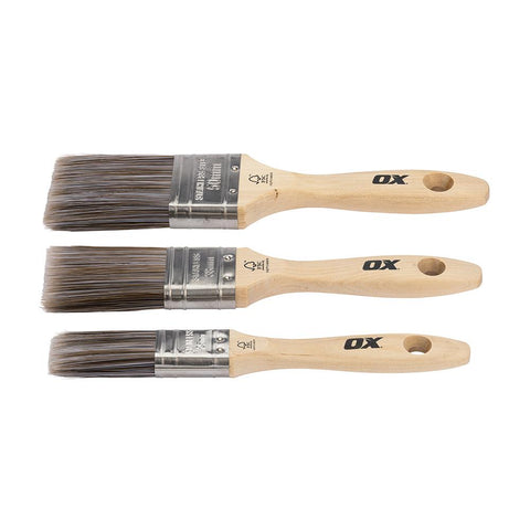 OX Trade 3 Piece Paint Brush Set - 25mm, 38mm, 50mm