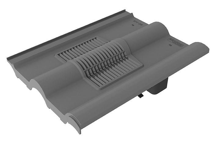 Timloc Grey Double Roman Tile Vent