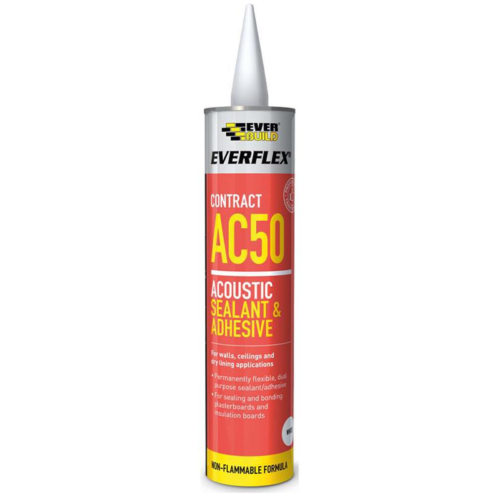 Everbuild Everflex Contract AC50 Acoustic Sealant & Adhesive - White 380ml
