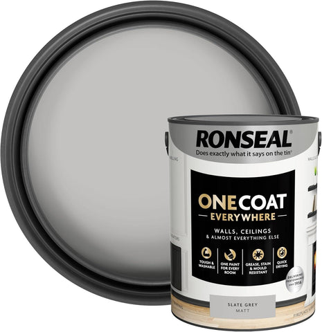 Ronseal One Coat Everywhere Quick Dry Matt Paint - 5L