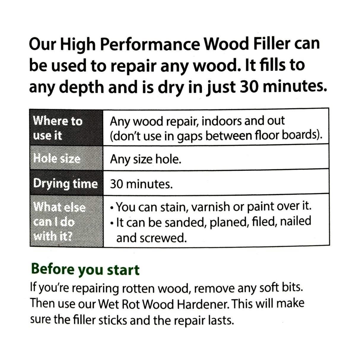 Ronseal High-Performance Wood Filler Dark 275g
