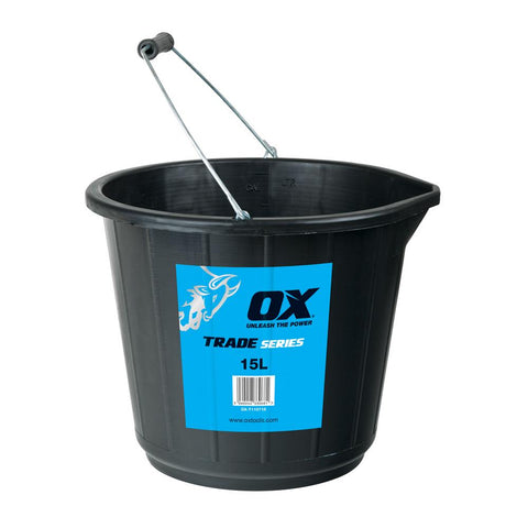 OX Tools Trade Bucket - Black - 15 Litre