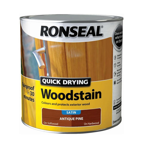 Ronseal Quick Drying Woodstain Antique Pine Satin 750ml