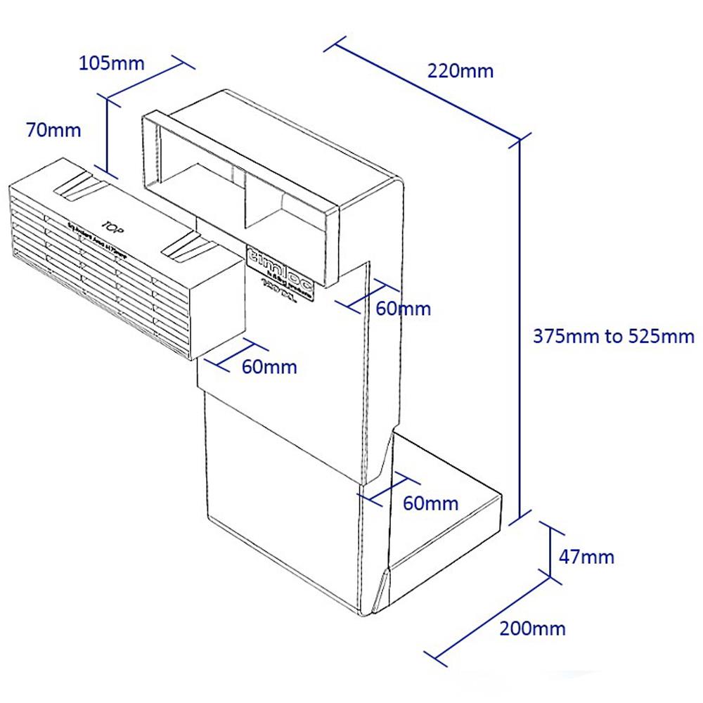 Timloc Telescopic Underfloor Vent 5-7 Courses