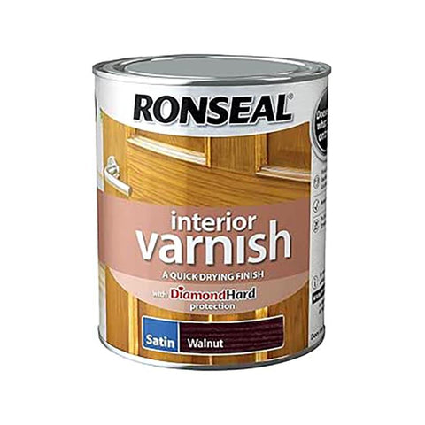 Ronseal Interior Varnish Walnut Satin 750ml