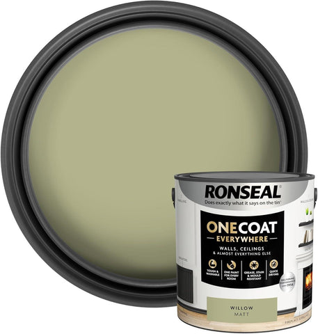 Ronseal One Coat Everywhere Quick Dry Matt Paint - All Colours - 2.5L