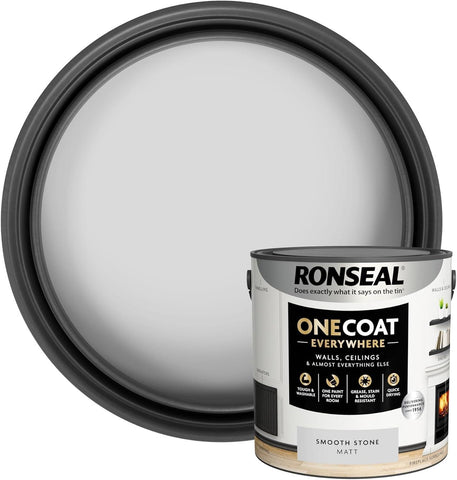 Ronseal One Coat Everywhere Quick Dry Matt Paint - All Colours - 2.5L