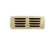 Timloc 9 x 3 Polished Brass Internal Metal Grille & Louvre Vent