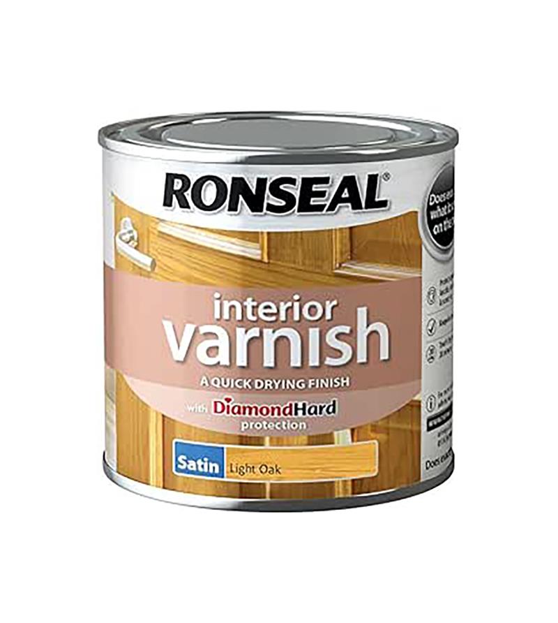 Ronseal Interior Varnish Light Oak Satin 250ml