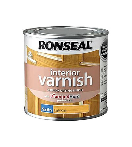 Ronseal Interior Varnish Light Oak Satin 250ml