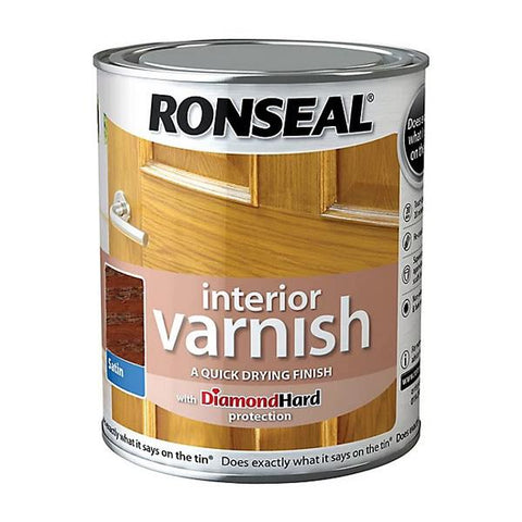 Ronseal Interior Varnish Dark Oak Satin 750ml