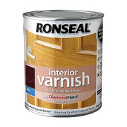 Ronseal Interior Varnish Deep Mahogany Satin 750ml
