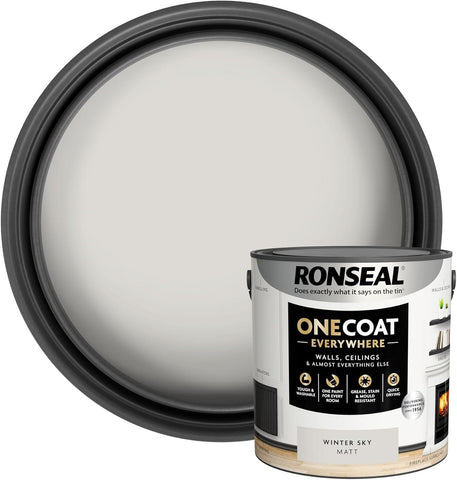 Ronseal One Coat Everywhere Quick Dry Matt Paint - All Colours - 2.5L