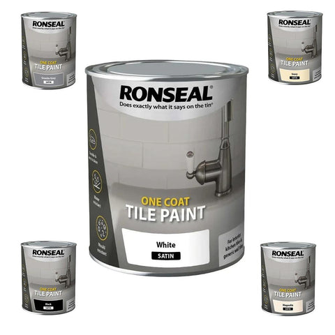 Ronseal One Coat Water-Based Tile Paint Satin 750ml
