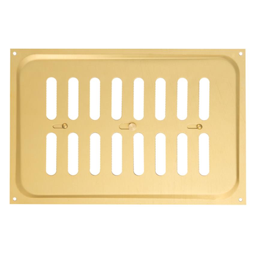 Timloc 9x6 Metal Internal Hit and Miss Louvre Vent Brass Anodised