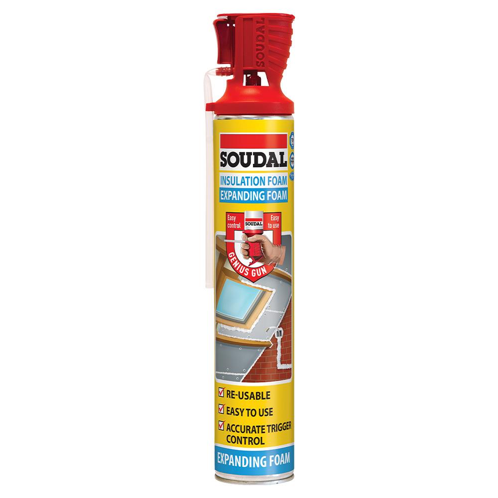 Soudal Insulating Foam Genius Gun 750ml - Champagne