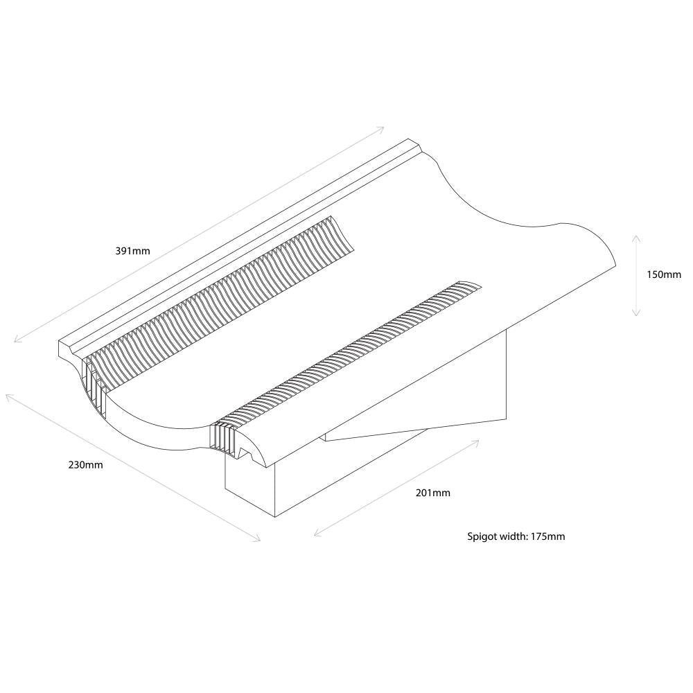 Hambleside Danelaw Slate Grey Single Pantile Roof Tile Vent, TV10/8