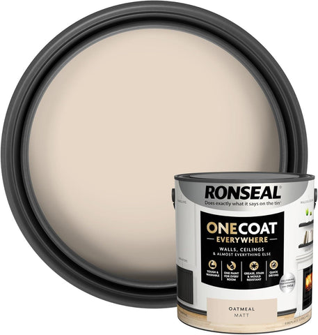 Ronseal One Coat Everywhere Quick Dry Matt Paint - All Colours - 2.5L