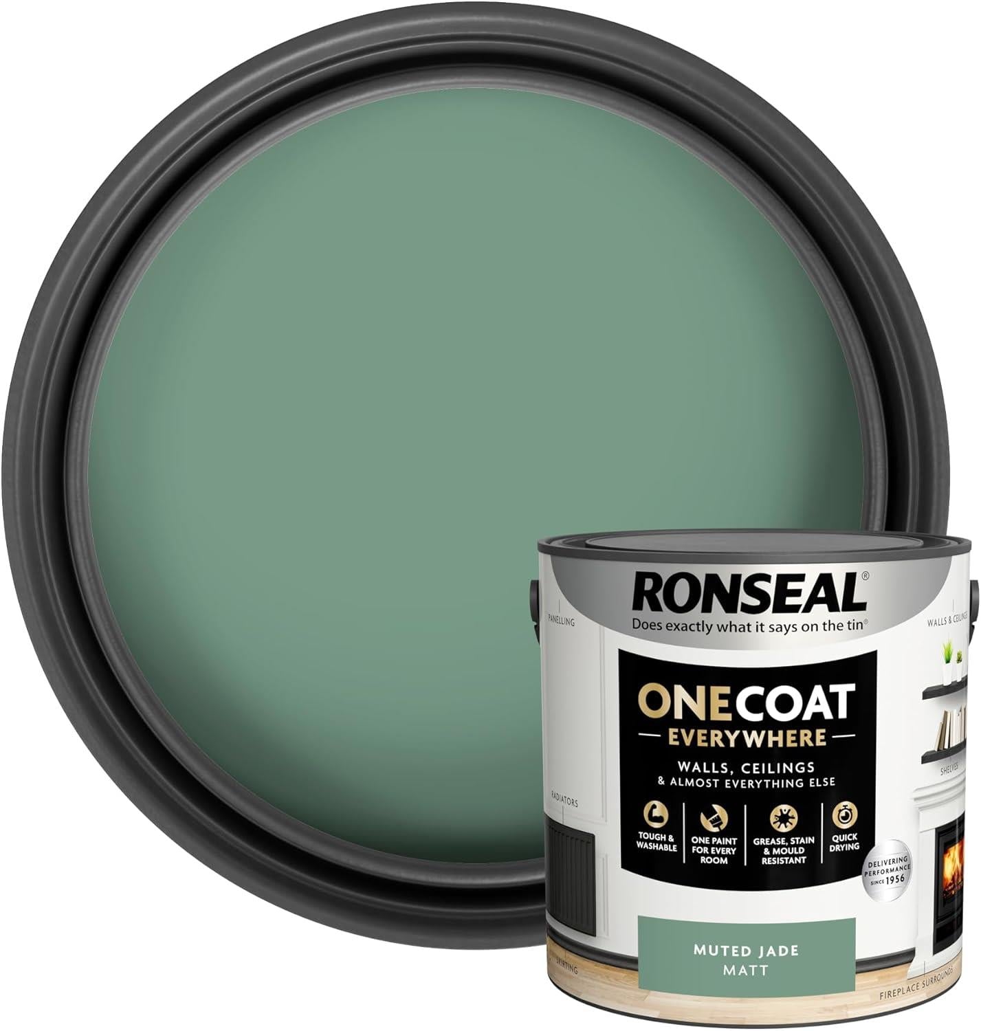 Ronseal One Coat Everywhere Quick Dry Matt Paint - All Colours - 2.5L