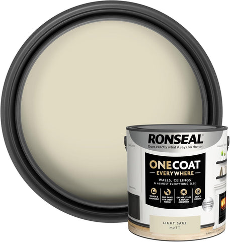 Ronseal One Coat Everywhere Quick Dry Matt Paint - All Colours - 2.5L