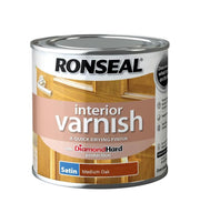 Ronseal Interior Varnish Medium Oak Satin 250ml