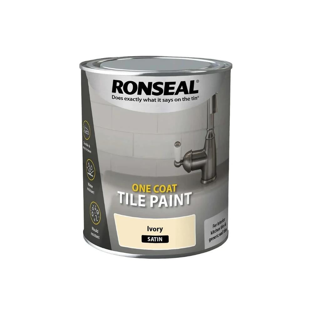 Ronseal One Coat Water-Based Tile Paint Satin 750ml